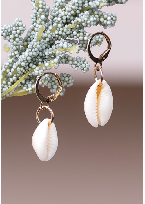 SEASHELL CHARM TASSEL EARRING